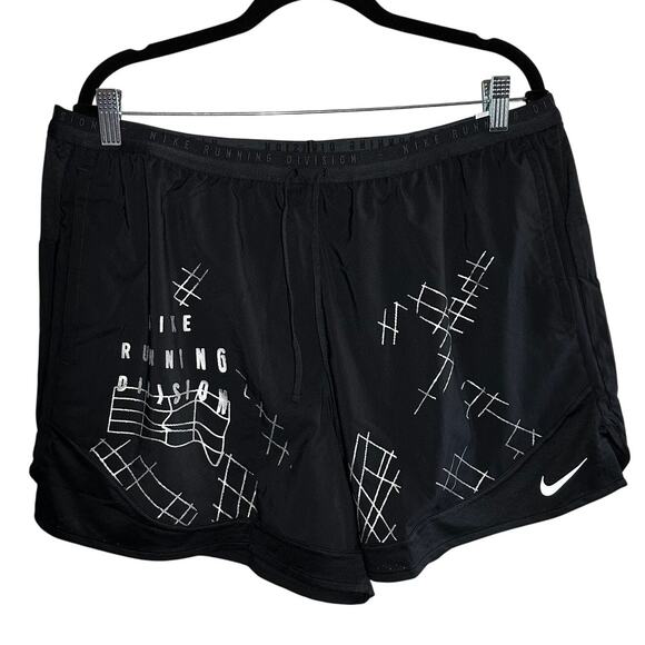 Nike Dri-FIT Stride Run Division 5 Inch Brief-Lined Shorts Black Men's XXL NWT - Picture 3 of 16